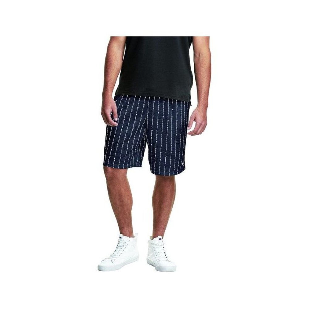 Men's Champion 10" Powerblend Logo Fleece Lined Shorts Navy Blue, Sizes (L)